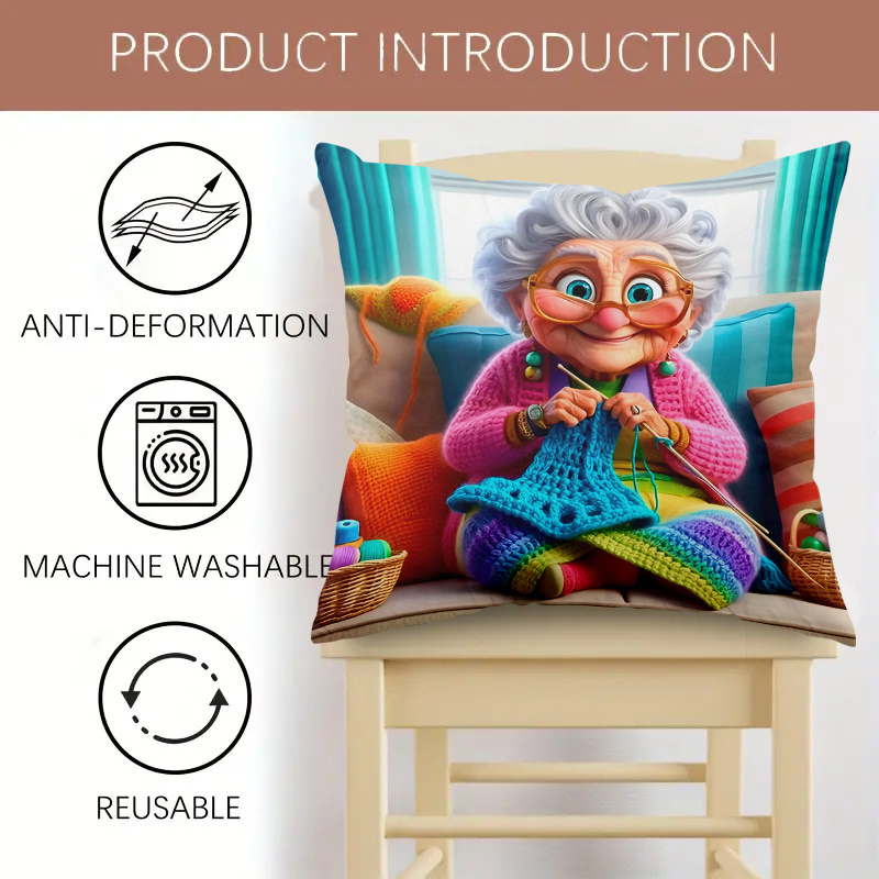 E-shop ., Dekorativer Kissenbezug, Polyestermaterial, mit Reißverschluss, maschinenwaschbar, weicher Kissenbezug, geeignet für Bett, Sofa,