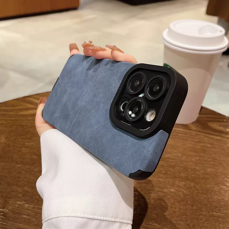 Full Wrapped Leather TPU Phone Case with Precise Cutouts and Soft Inner Lining