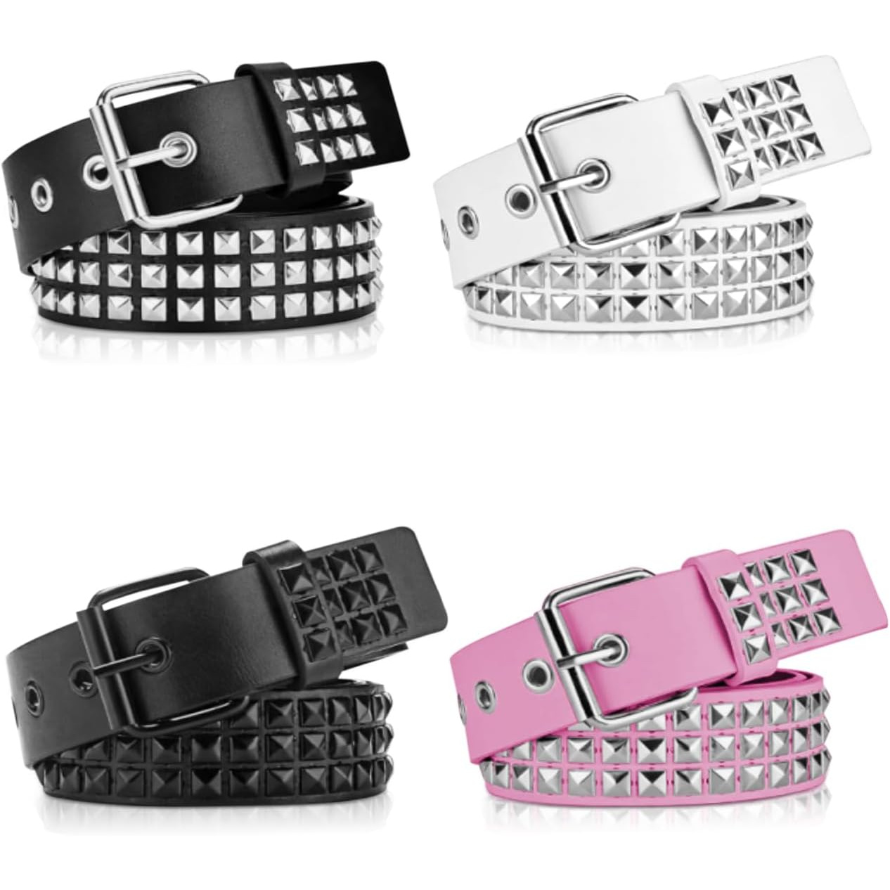 Studded Punk Belt Set Y2K Grunge Emo Style with Grommet Metal Details Star Studded Grommet Y2K Alt Emo Belt - Etsy main image 3
