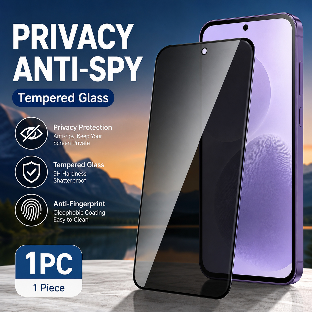 TEMU 1pc Privacy Protection Tempered Glass For Redmi Note 9 Pro Note 10 Pro Note 11 Pro 5g Note 12 Pro Note 11s Note 8 Proredmi 12, Anti-drop