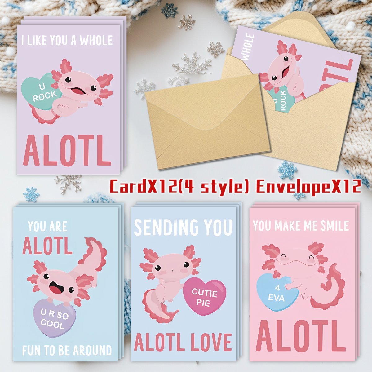 

24-pack & Themed Greeting Cards With Envelopes, Assorted , Birthday, Valentine's, Good Luck Cards For Family, Friends, Colleagues - Unique New Year Gift Idea