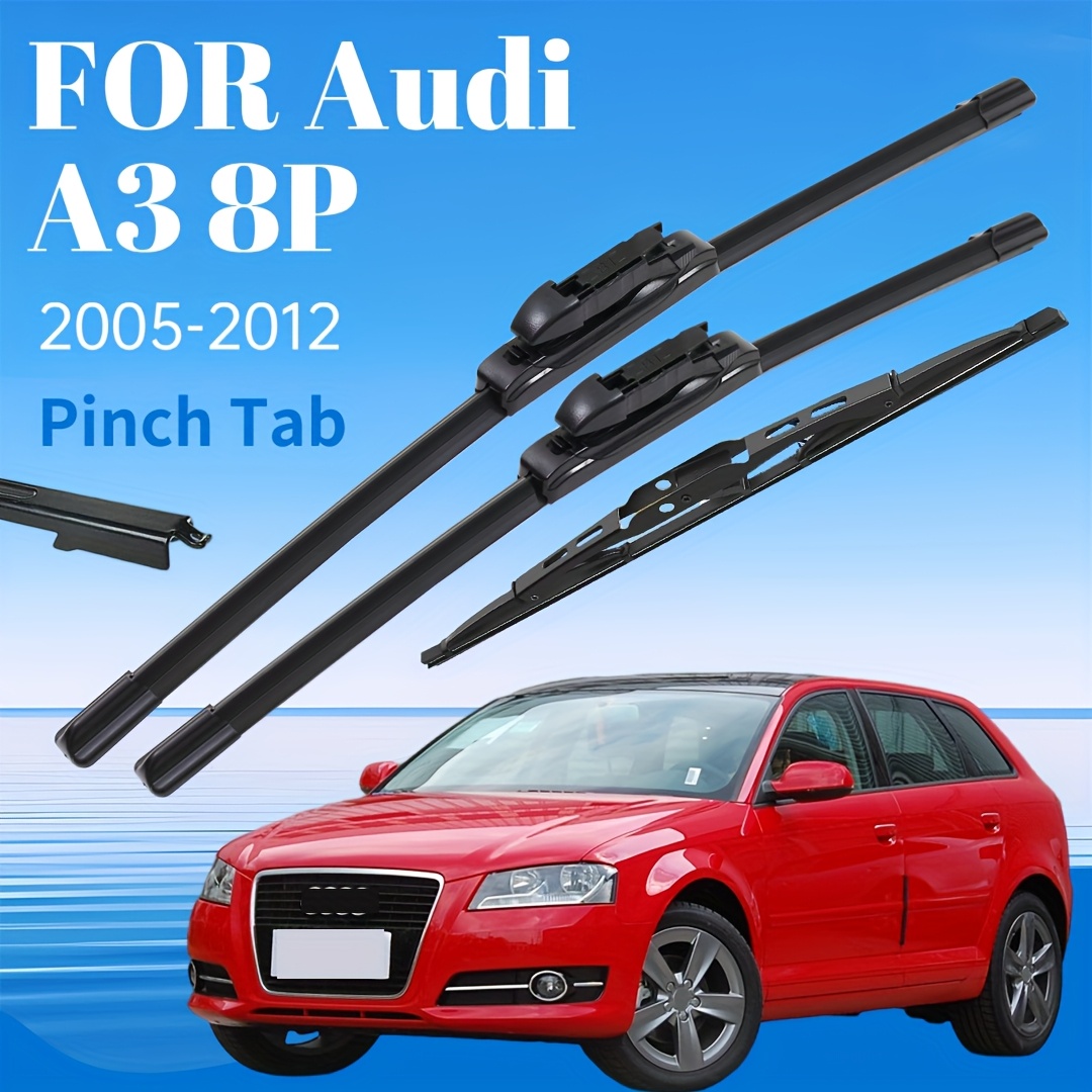 TEMU Kit tergicristalli anteriore e posteriore per Audi A3 8P 2005-2012, set tergicristalli premium per (confezione da 3) 24"+19"+13"