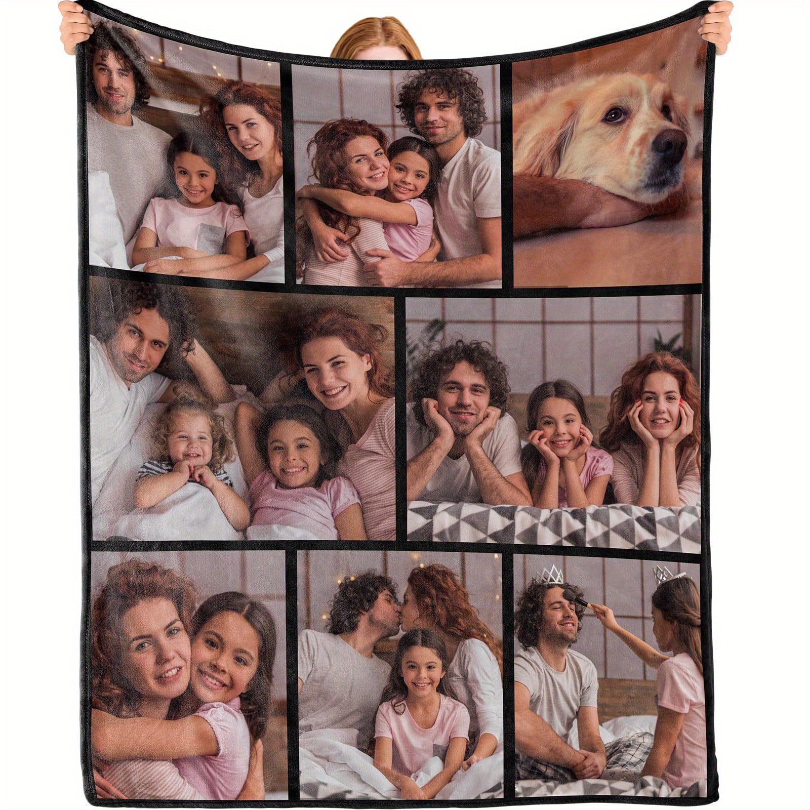 

Custom Blanket - Personalized Gifts For Adults, Personalized Blanket, Customized Blankets With Photos, Gifts For Mom Dad Kids Friends Pet Girfriend, Gifts For Birthday Anniversary