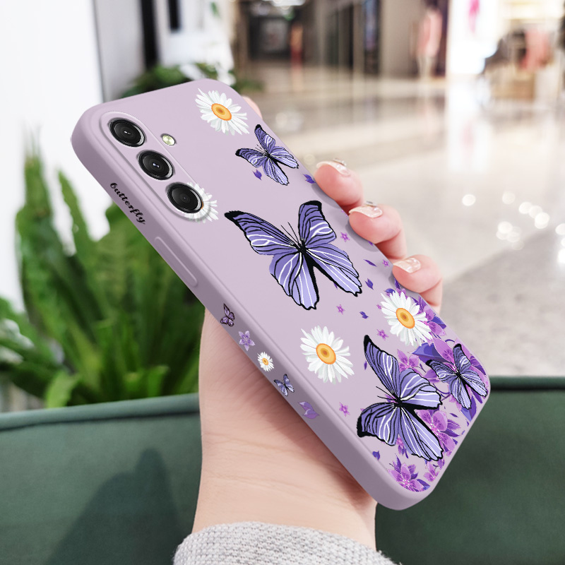 TEMU Phone Case - Soft Shell Phone Case With A Purple Illusion Design For For Galaxy A16, Designed To Prevent Falls