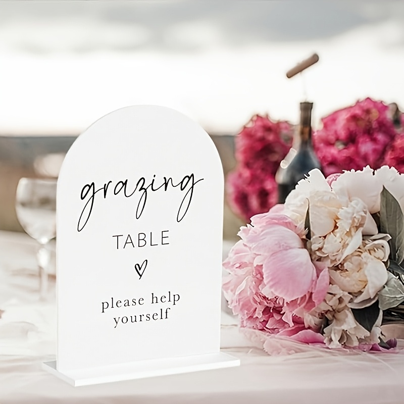 TEMU 2d Flat Printing, Snack Table Signage, Wedding And Engagement Signage, Bridal Shower Signage, Baby Shower Signage, Acrylic Easter Decorations,