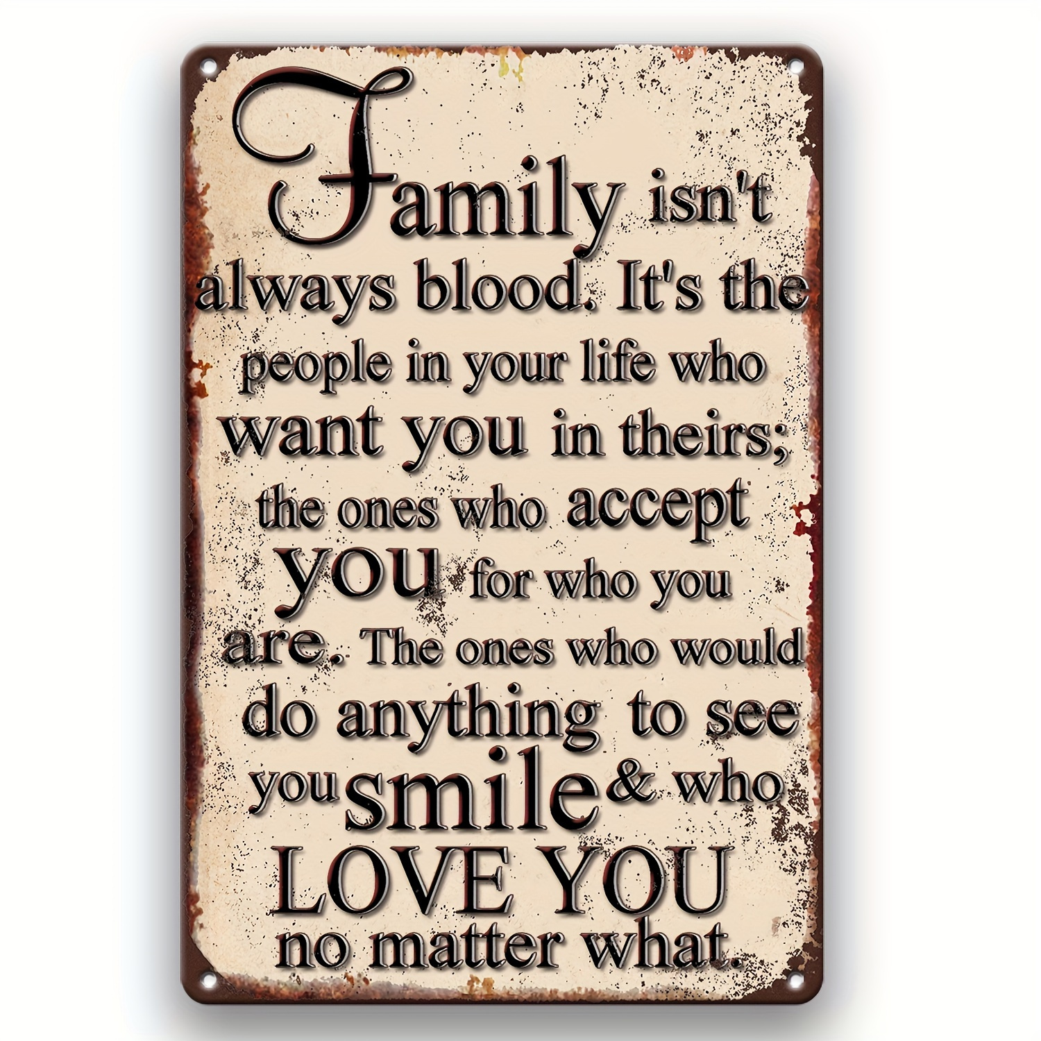 TEMU 2d Flat Vintage Inspirational Quote Aluminum Sign 7.87x11.81 Inch 20x30cm Waterproof Easy Clean Pre-drilled Durable Wall Decor For Home Office