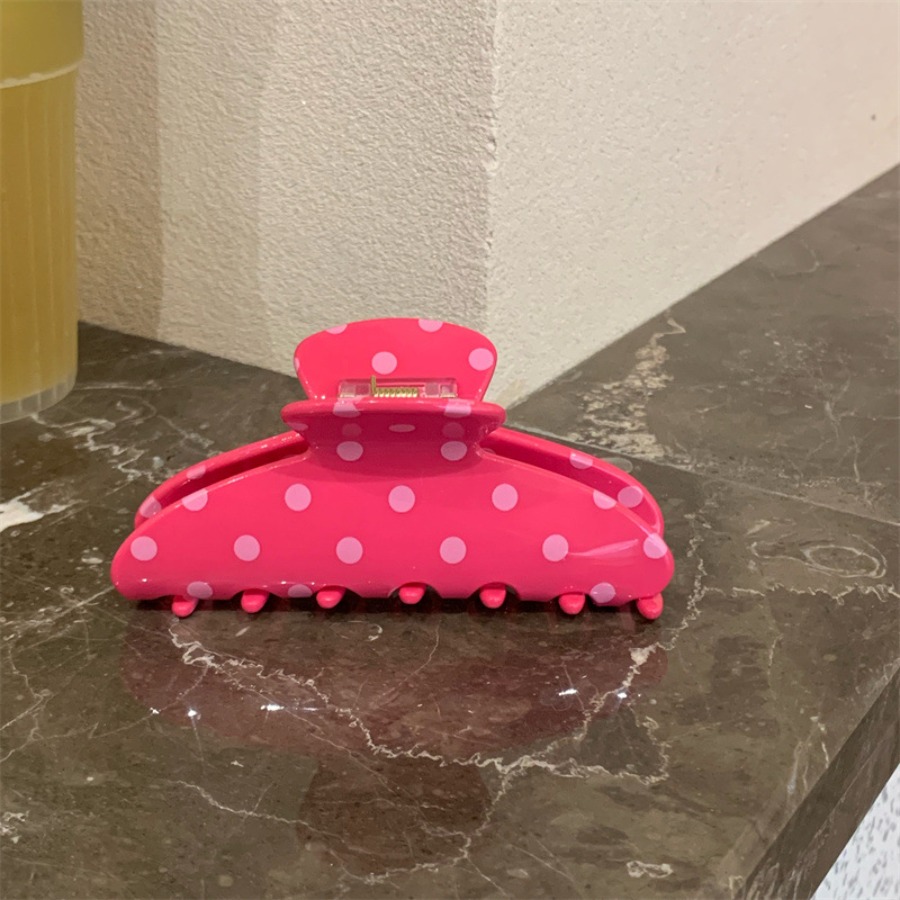 TEMU 1 pièce Pince à cheveux de taille moyenne à pois , pince à cheveux pour coiffure mi-relevée, accessoire pour cheveux
