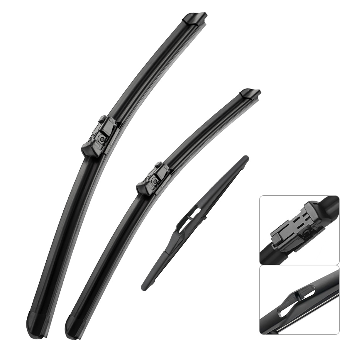 TEMU 3pcs/set For Renault Scenic 4 2016-2023 2017 2018 2019 2020 2021 2022 Wiper Front & Rear Wiper Blades Windshield Windscreen Window Brushes