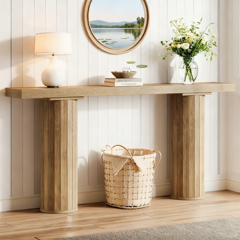 extra lång 160 cm konsolbord i massivt trä mdf modern - Temu Sweden