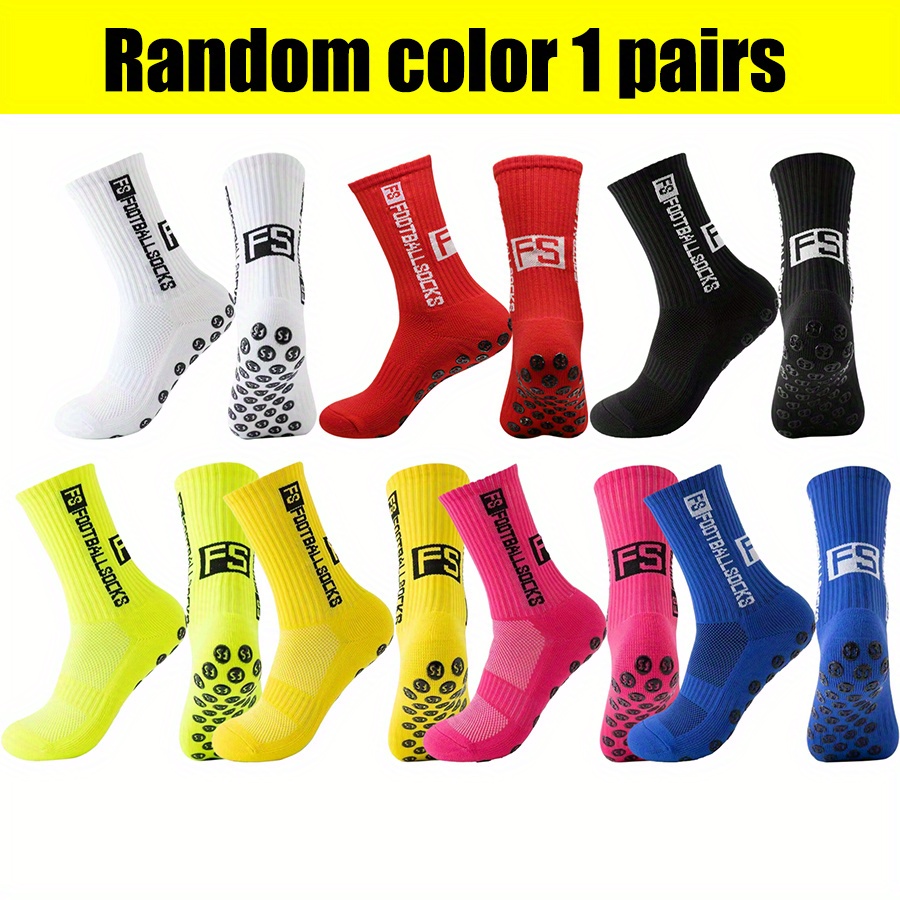 TEMU 1 Pairs Random Non-slip Grip Sport Athletic Socks Men Women Football Basketball Volleyball Soccer Cycling Running Hiking Tennis Skateboard Towel