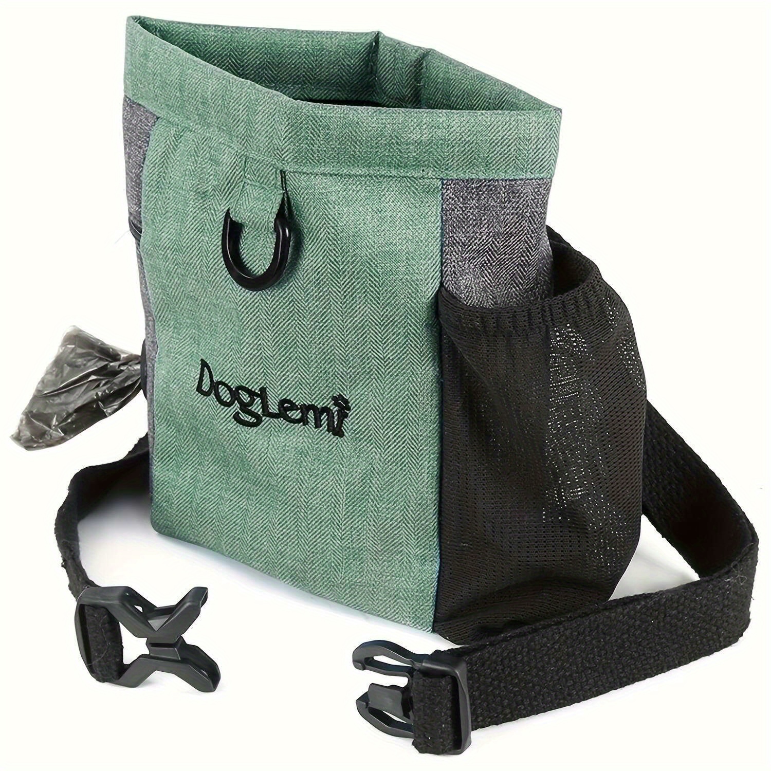 Image of Doglemi Adjustable Belt Dog Snack Bag - Magnetic Closure And Opening Bag, Durable Polyester Training Reward Pocket Suitable For Outdoor (hands Free, Multi-functional Holder), Convenient Design