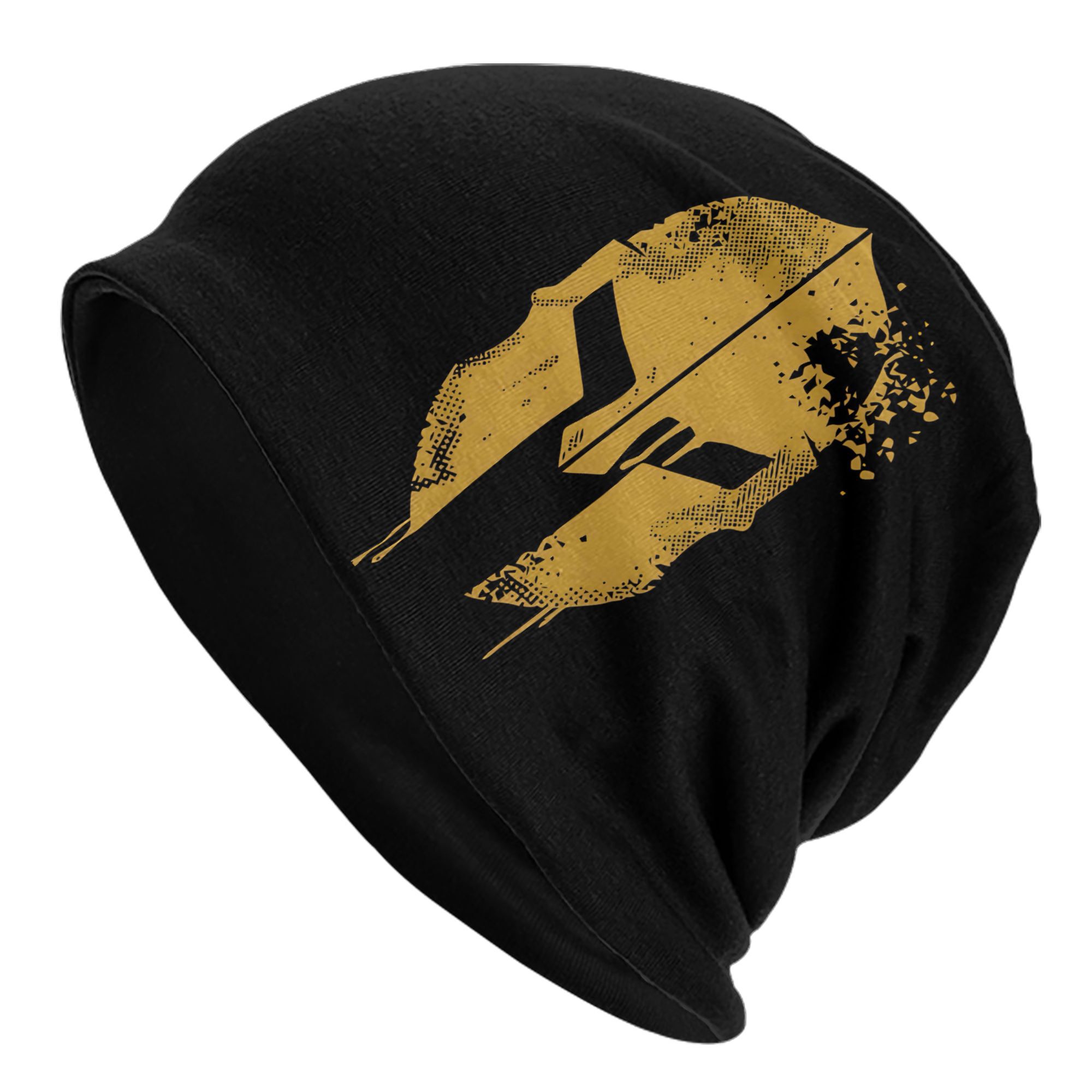 TEMU 2d Print Design Greek Warrior Skull Unisex Hip Hop Beanie Hat