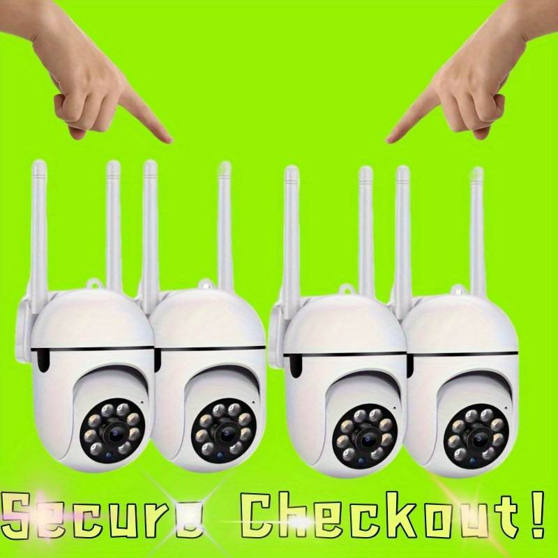 Sistema de seguridad inalámbrico de 4 cámaras con detección de humanos por inteligencia artificial, visión nocturna y almacenamiento en la nube - Cobertura de 35 escenas, monitoreo inteligente del hogar para la entrada delantero, la puerta trasera, mayores - Cámaras de vigilancia al aire libre alimentadas por USB, cámaras de seguridad para el hogar, vigilancia del patio, cámaras de seguridad modernas, diseño duradero de cámaras, sin batería.