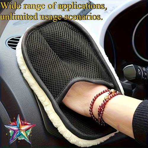 ultra fine microfiber soft cleaning glove absorbent and non shedding car interior cleaning tool household dusting and car washing cloth suitable for vehicle cleaning and home care gift for valentines day birthday christmas