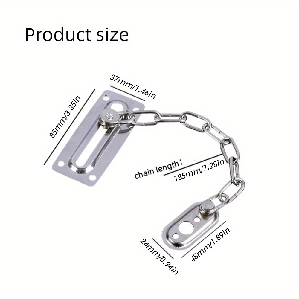 3pcs Stainless Steel Door Chain Lock Guard