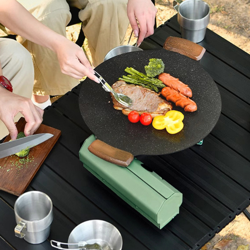 foldable gas stove gas tank not included outdoor picnic stove with carrying bag   with safety lock and piezoelectric   device overvoltage protection suitable for outdoor   cooking Product details 1