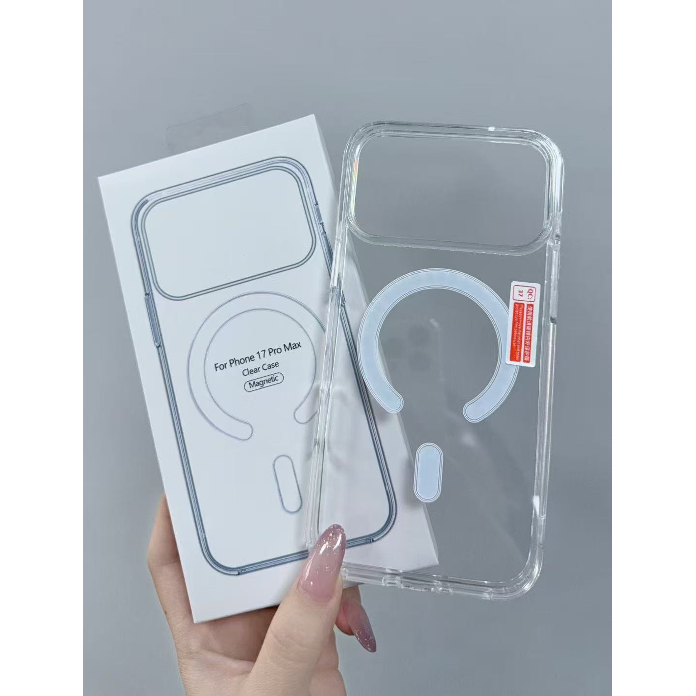 Phone Case - Suitable For Transparent Magnetic Phone Compatible With Iphone 17, 17air, 17pro, 17pro Max, - Compatible With Wireless Charging- Anti Drop