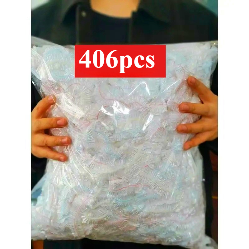 Image of 406pcs Colorful Elastic Food-grade Plastic Wrap Covers For Perfectly Preserving Fruits, Vegetables, And Food