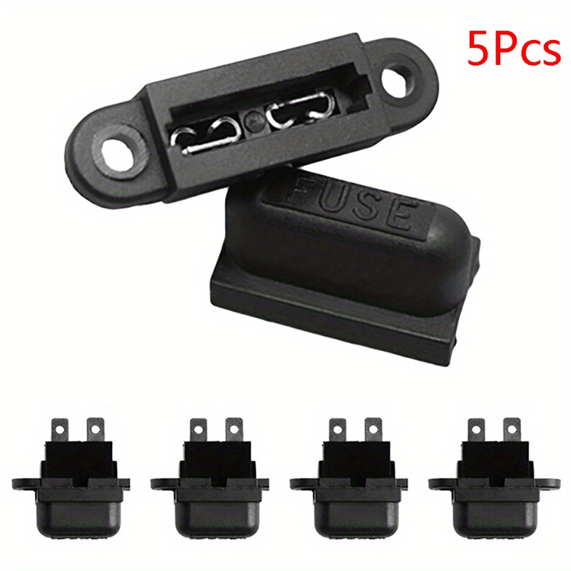 E-shop Set mit 5 Standard 30A Auto-Blade-Sicherungssteckern für Fahrzeuge, inklusive Abdeckung, geeignet für Autos, Boote und LKWs.