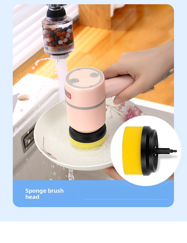 replacement electric cleaning brush long handle multi functional kitchen dishwashing bathroom shoes brush rechargeable durable   Product details 6