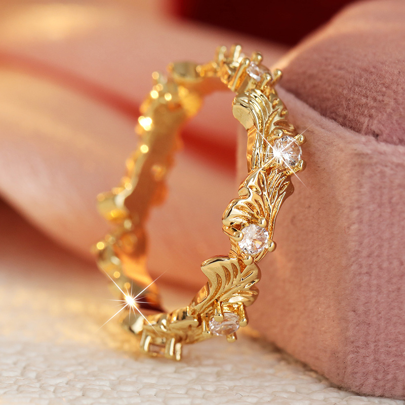 Bohemian Plated Ring with Sparkling Synthetic Stones, Gift