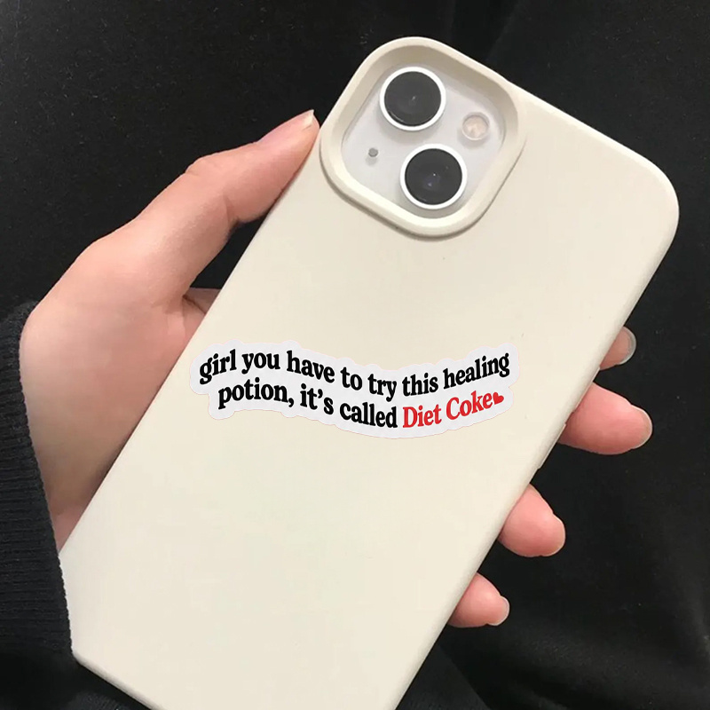 TEMU Interesting Diet Coke Stickers, Fashionable And Fun Stickers, Vinyl Stickers, Die Cut, Suitable For Laptops, Water Bottles, Mobile Phones,