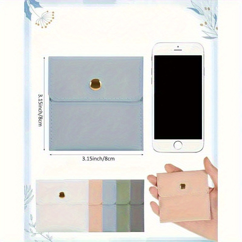 artificial leather jewelry bag multiple color button bags suitable for rings four colors are   for   endants necklaces perfect storage solution jewelry storage box storage Product details 1