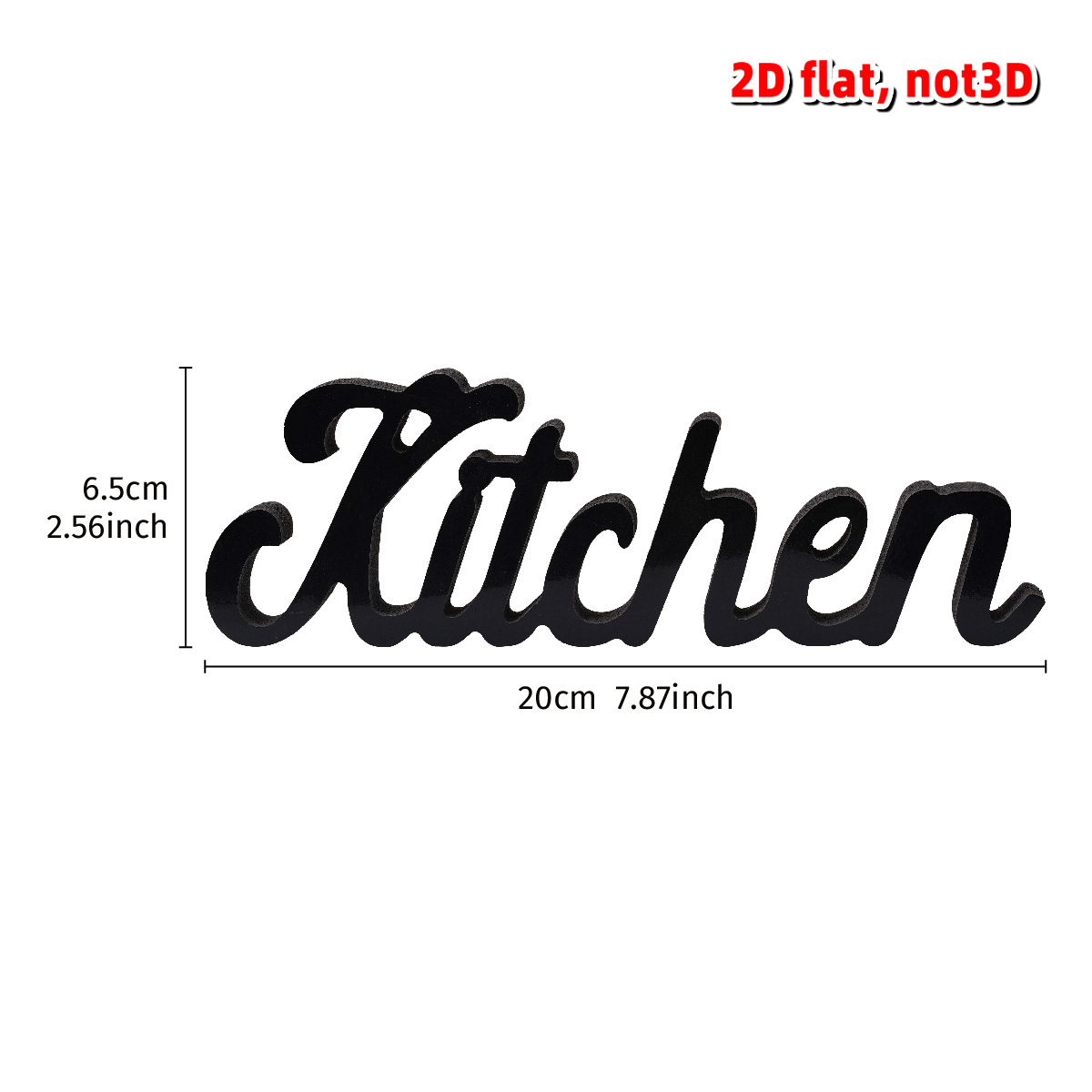 TEMU Insegna decorativa 2D piatta 1 pz, Ornamento decorativo minimalista con scritta "Cucina" in 2D piatto, Targa decorativa con per cucina in