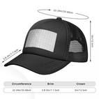 1pc adjustable trucker hat with life begins print black casual wear street style polyester fabric hand washable ideal for men and women casual headwear adjustable headgear polyester hat