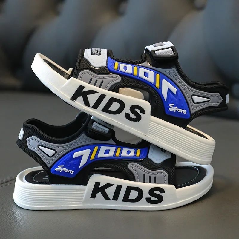 Sandalias de playa antideslizantes con diseño de dibujos animados, ideales para niños y estudiantes.