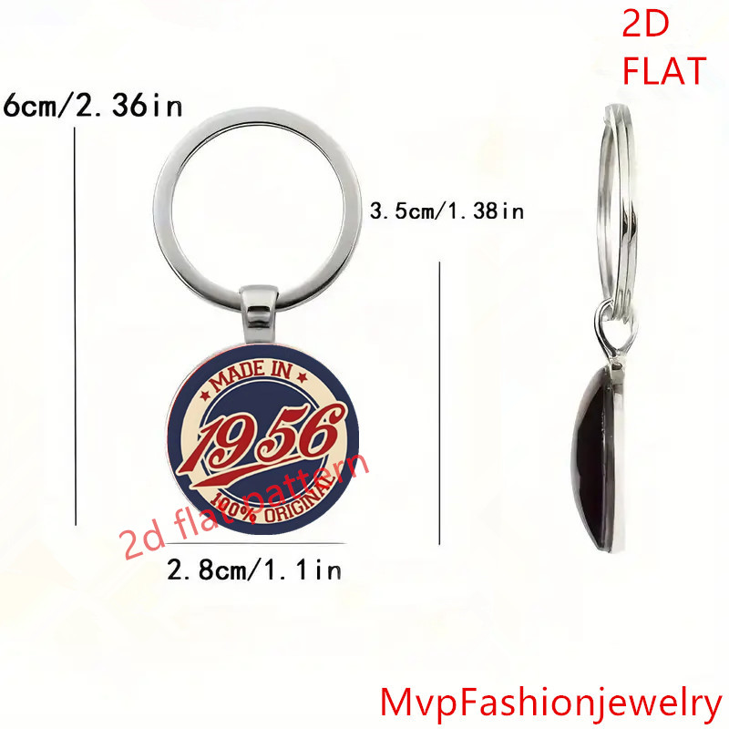 item picture 1pc vintage 1956 medieval style navy   with red and white border metal keychain   alloy high definition print ideal   jewel keychains bags car accessories home decor anniversaries and holiday gifts  