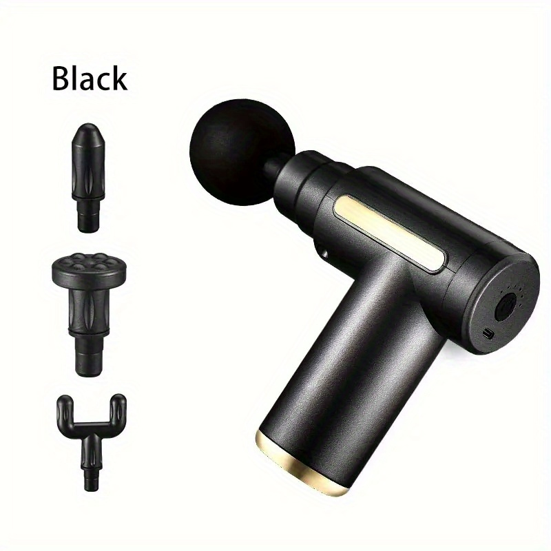 Professional Rechargeable Muscle Relaxation Massage Gun- Sleek Mini Electric Massager with USB Charging, 1600mAh Lithium Battery, Ergonomic Design for Neck, Cervical& Fascia Fitness, Includes Multiple Attachments, Massage Tools