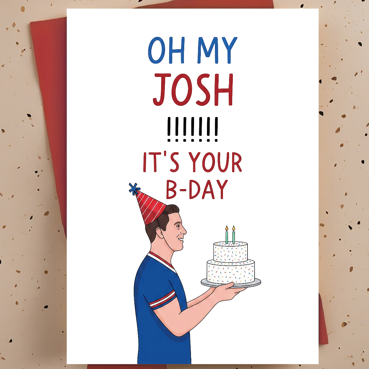 TEMU 1pc Funny Birthday Card For , Husband, Boyfriend - Hat , Humorous , Thickened, With Envelope