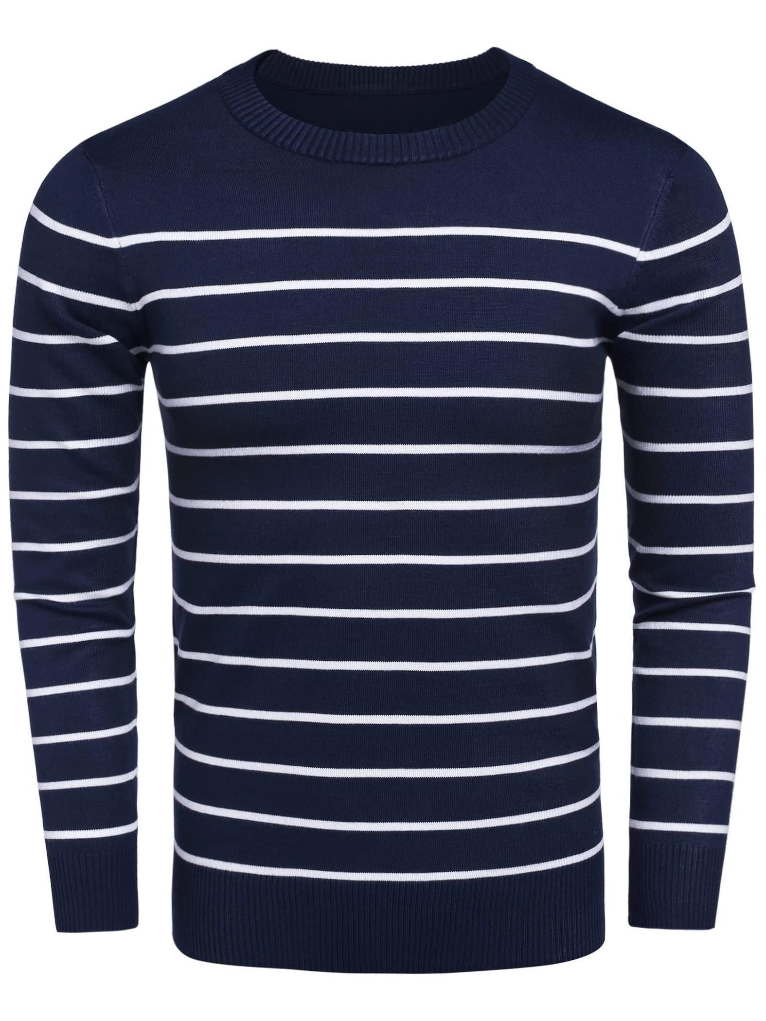 „ELESOL“ Vyrų Lengvas Megztinis su Apvalia Iškirpte - Minkštas Poliesterinis Megztinis Rudeniui/Žiemai, Kasdienis ir Šventinis, Vienaspalvis, Skalbiamas Mašinoje, Universalus Vyrų Megztinis | Apvalios Iškirptės Megztinis | Patogus Tinka