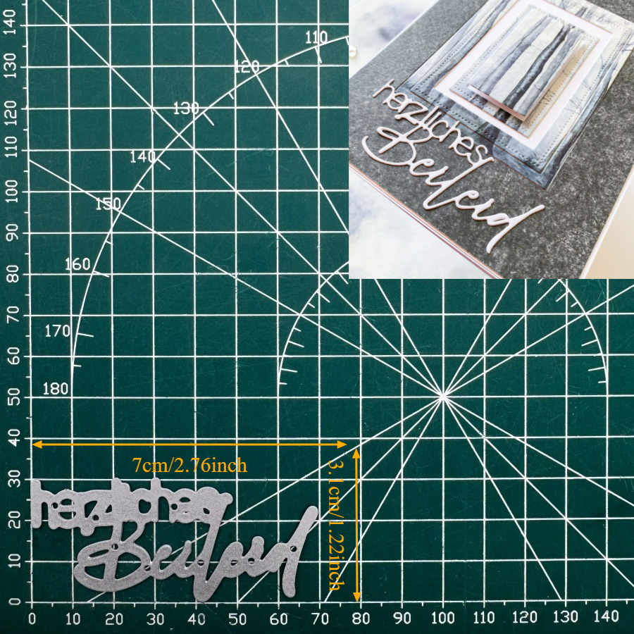 2026 New Herzliches Beileid Metal Cutting Dies For Diy Scrapbooking Card Making Stencils Embossing Craft Decoration