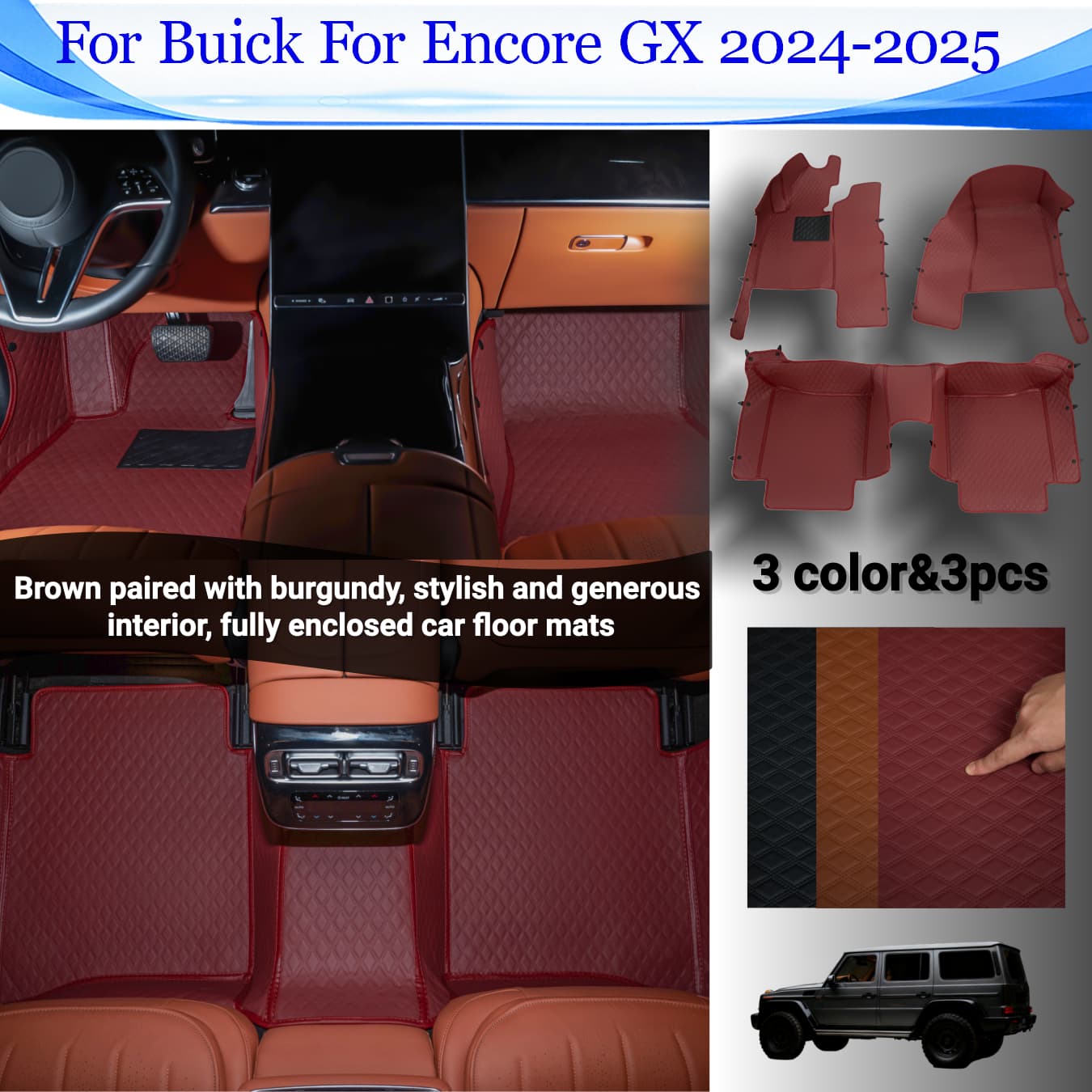 pour buick   gx 2024-2025 : protection complète   du   - tapis de sol intégral avec surface facile à nettoyer - idéal pour les   quotidiens, les    , les balades avec animaux et   sur   - améliore le confort et protège le  