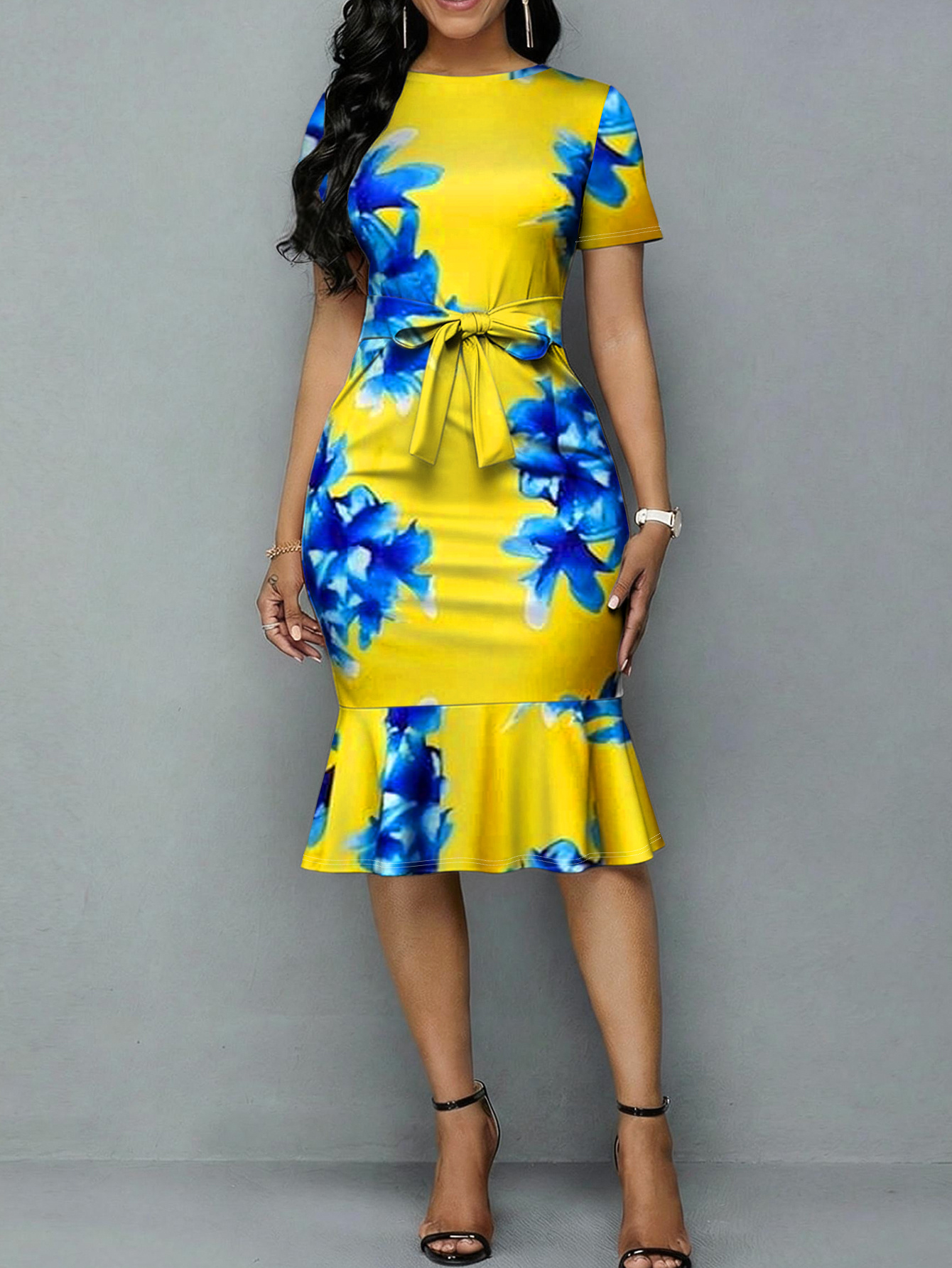 yellow and blue dress sold on Temu United States yellow and blue dress sold on Temu United States