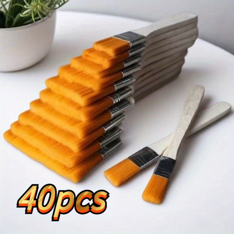 TEMU 40 Home Decoration Paintbrushes- Small Painting Brushes, Home Decoration Painting Tools, Suitable For Painting, Dyeing, And Home Decoration
