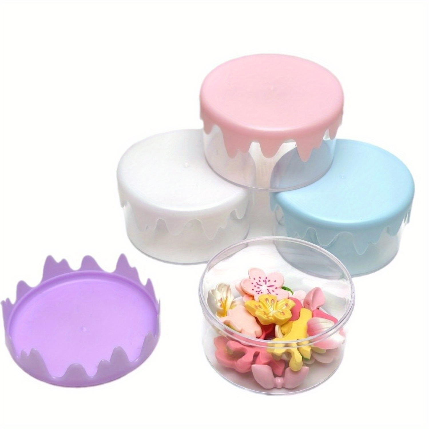16pcs   wavy edge circular storage box light color multifunctional jewelry headband organizer durable handmade accessories storage box with fabric lining 4 color options for home decor jewelry organizer storage decorative accessory case secure closure case Product details 3