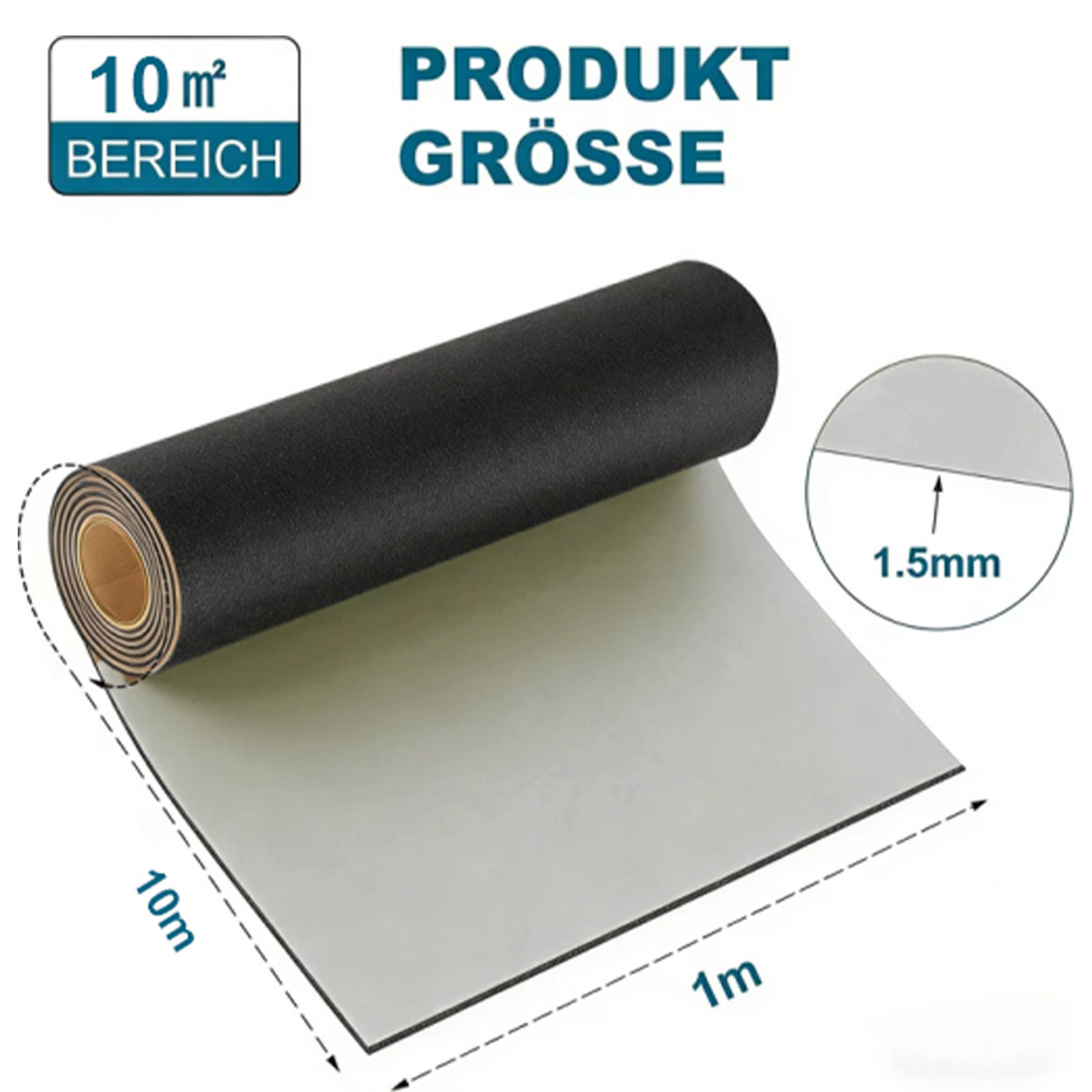 Image of Epdm Rubber Self-adhesive Roof Waterproofing Sheet, Durable And Sturdy, Resistant To And Flexible, Applicable, Suitable For Roof Of Car Shelters And Garden Sheds