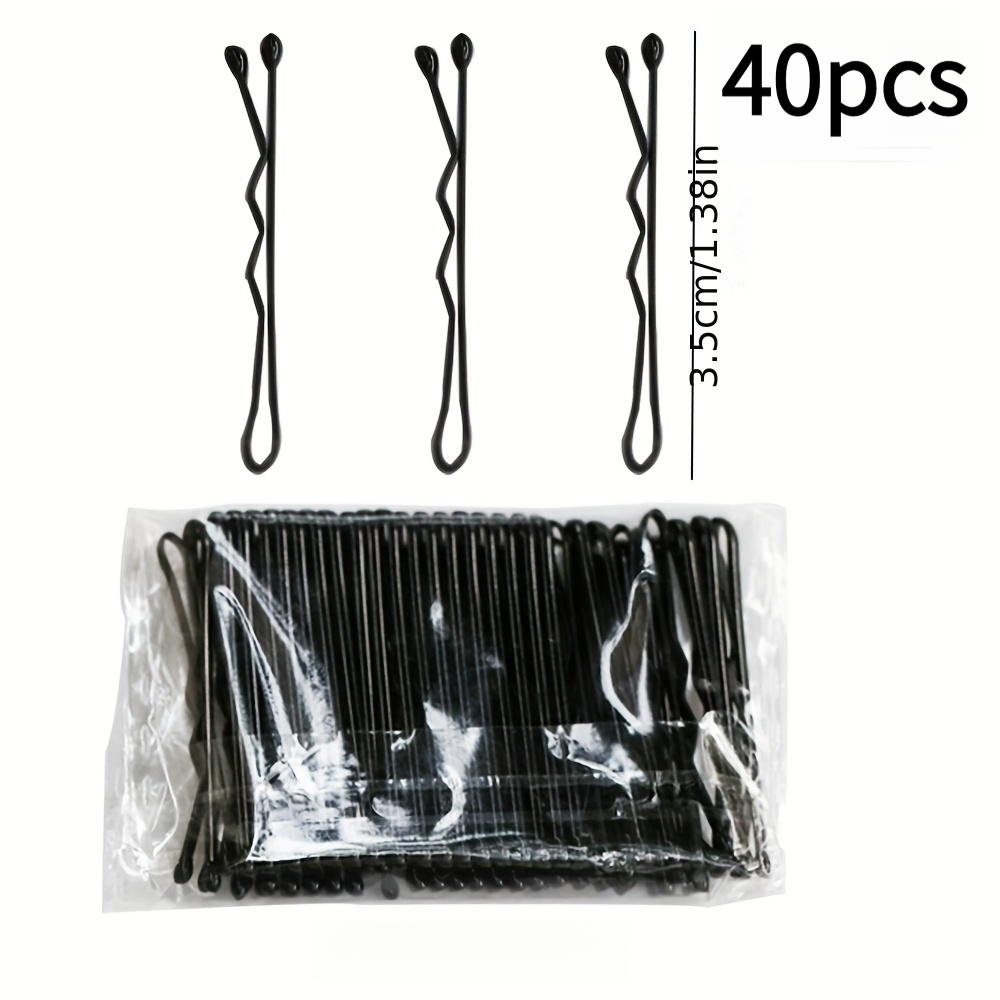 TEMU 40/90/190pcs U-shaped Mini Hair Clips, 1.38 Inches, Black/golden/brown/silvery, For Updos, Buns, And Hair Securing