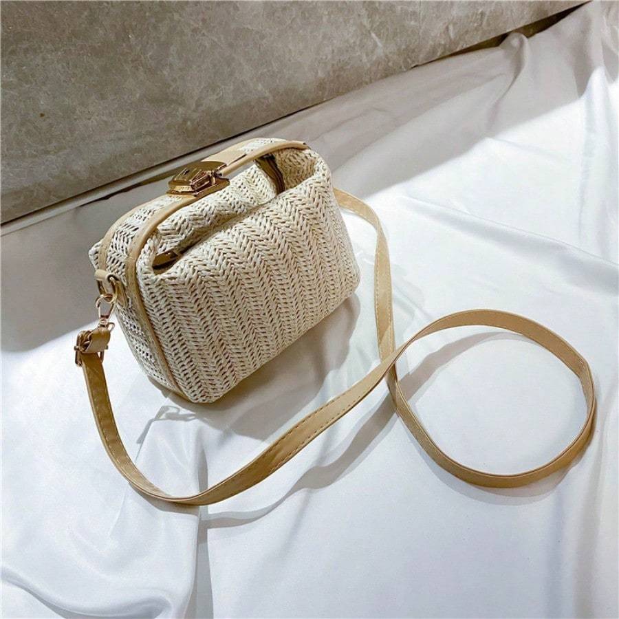 Woven Shoulder Handbag For Women, Perfect For Summer Beach