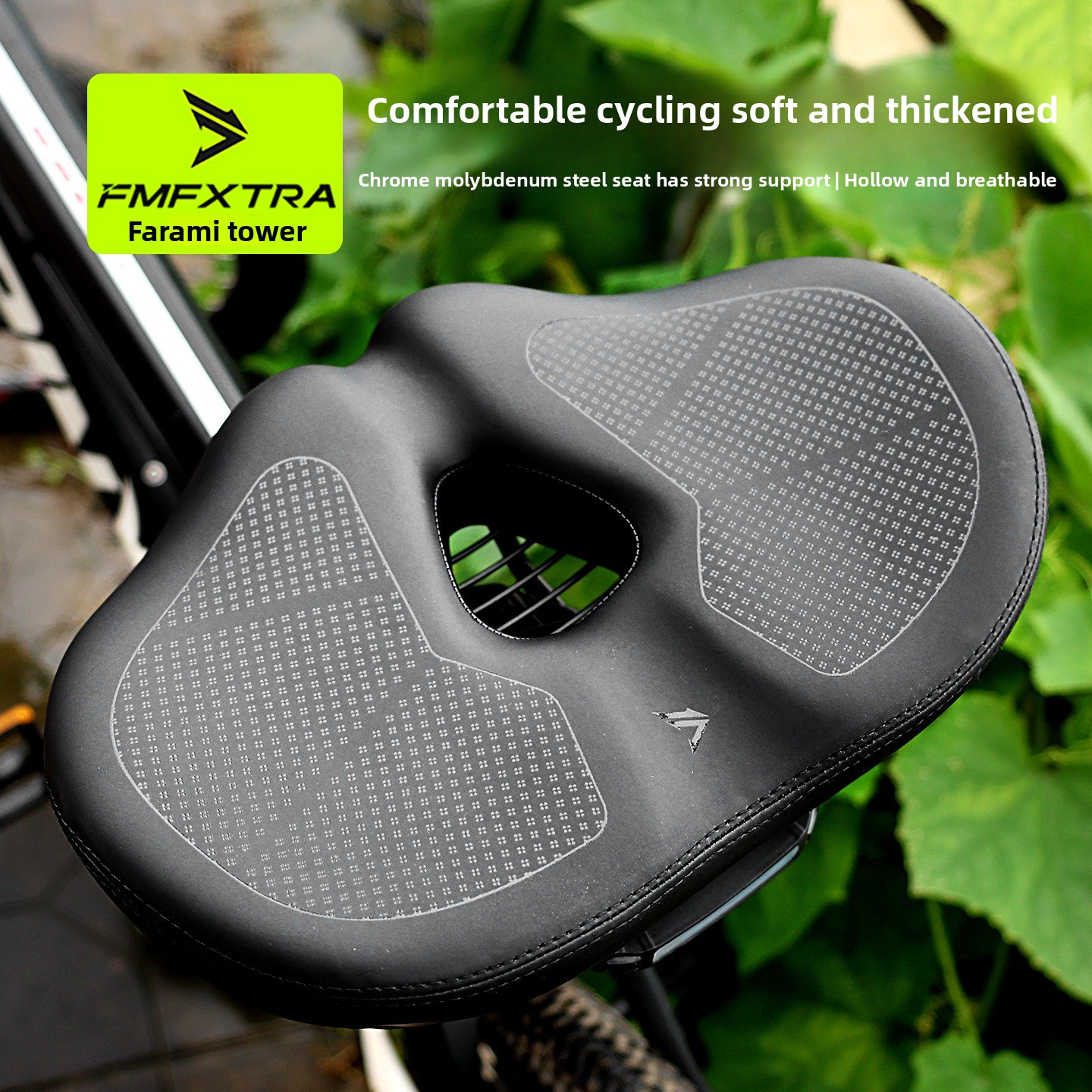 Siège de vélo confortable - Large coussin de rechange en mousse rembourré