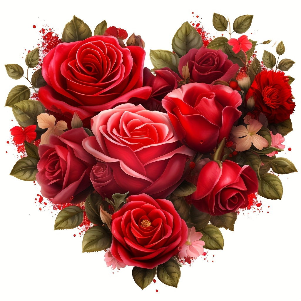 Image of Valentine's Day Rose Stickers For Bathroom Living Room