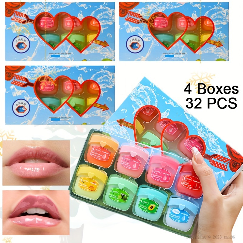TEMU Of 32pcs Moisturizing Lip Balm Set, Made With Lip Balm, Hydrating & Soothing, Keep Moisture For Lip, Long-lasting Effect, Day Gift