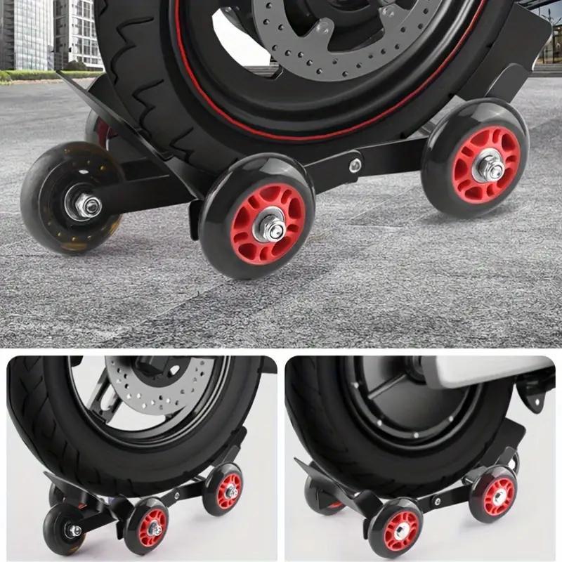 1pc heavy duty motorcycle trailer wagon with emergency tire replacement assistant fit for motorcycles scooters 485 02 lbs capacity all terrain wheels with red rims black tires durable construction for   cargo transport motorcycle accessory   wagon design   capacity Product details 0
