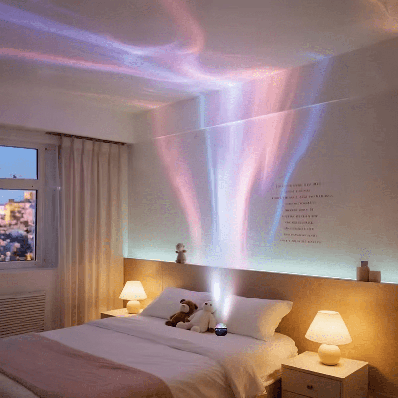Usb Powered Rgb Aurora Projection Light, Remote Control Projector Lamp Suitable For Plug-in Starry Sky With Dynamic Night Light, Remote, For Parties, Bedside, For Room & Spaces, Christmas Gift