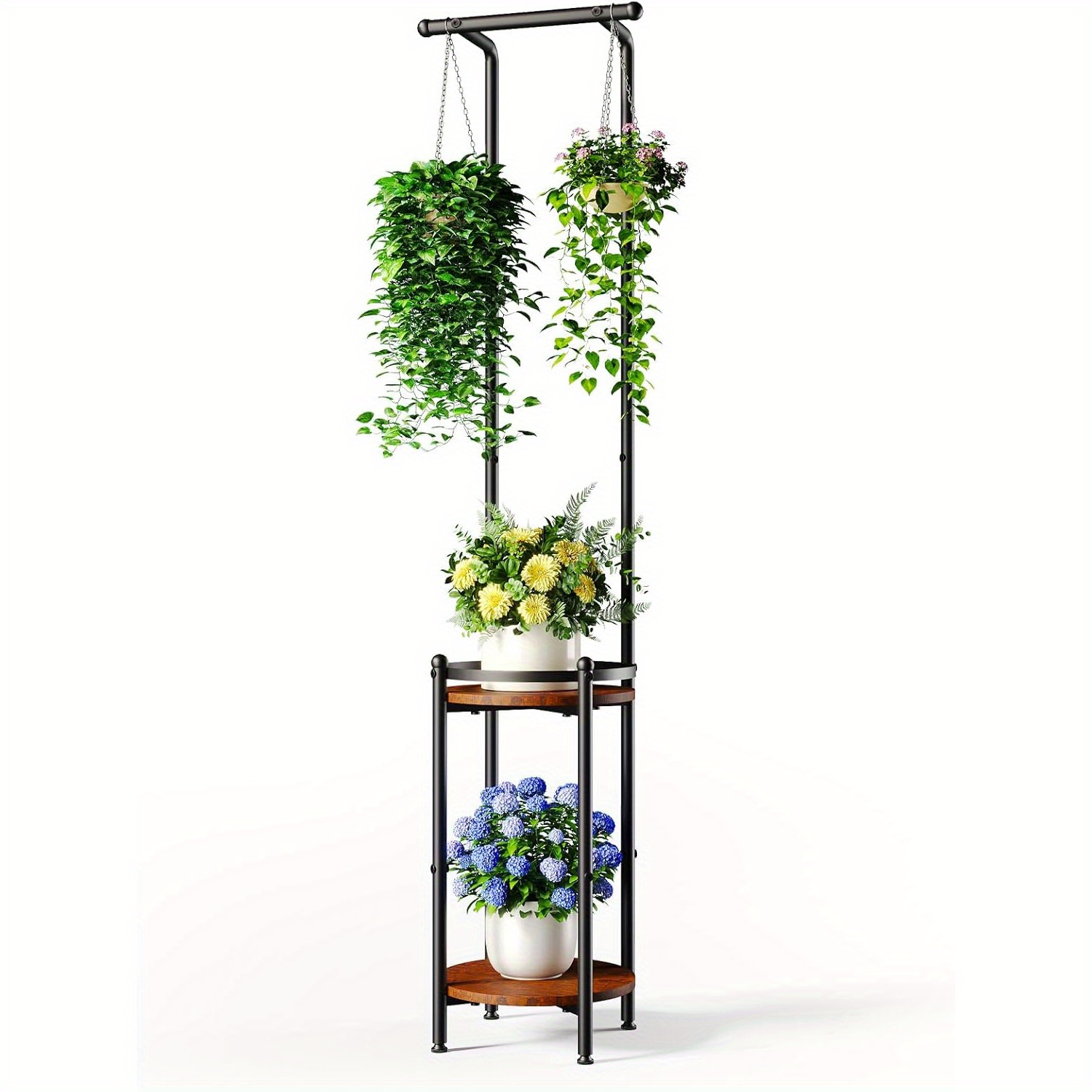 plant stand indoor outdoor heavy duty metal 2 tier hanging - Temu