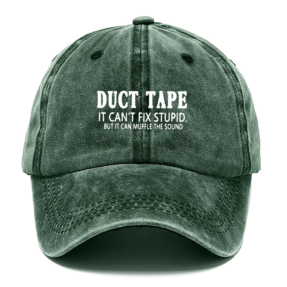 TEMU 1pc Duct Tape Printed Hat, Hat For Men, Casual Hat For Women, Fashion Dad Hat, Breathable Baseball Hat, Adjust Hat, Suitable For Outdoor
