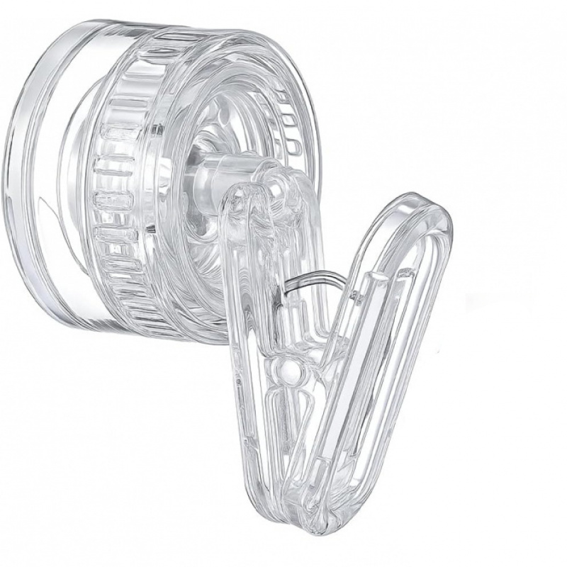 TEMU Suction Cup Bowl Plate Glove Clip, Detachable Transparent Plastic Wall Hook, Kitchen Use, Space Saving, Washable Design, Suitable For Bowls,
